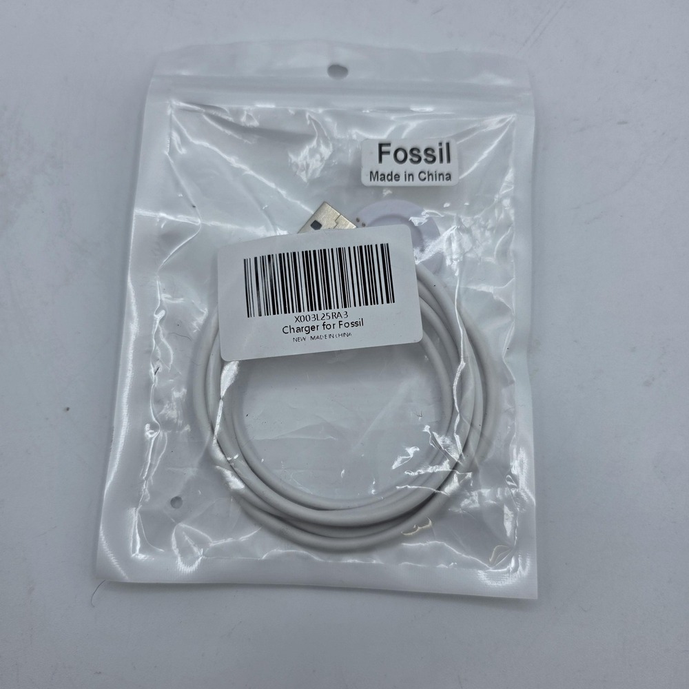 Fossil Smartwatch Magnetic Charger USB-A Charging Cable Puck White‎ Replacement